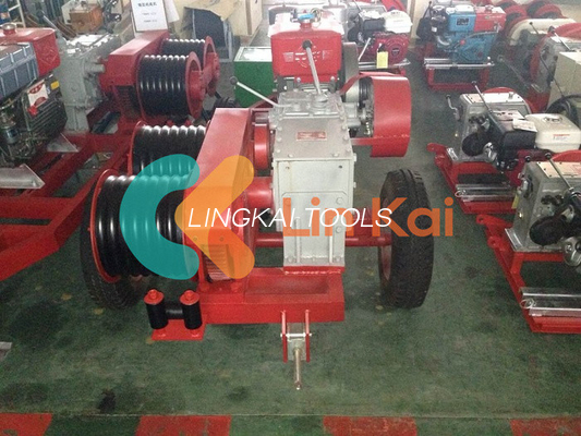 JJCS 50 Motore diesel doppio tamburo treppia rimorchio conduttore attrezzatura di stringhe