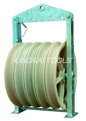 508X75mm 3 ruote di nylon hanno impacchettato il conduttore sopraelevato Stringing Blocks