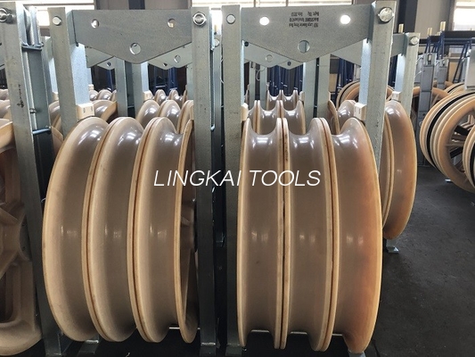 linea di trasmissione di nylon della carrucola 80kN conduttore Stringing Blocks OD660mm
