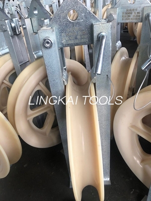 linea sopraelevata di Stringing Blocks For del conduttore della ruota 40kN tre