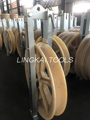 Singolo conduttore impacchettato Stringing Blocks della ruota elicottero di nylon