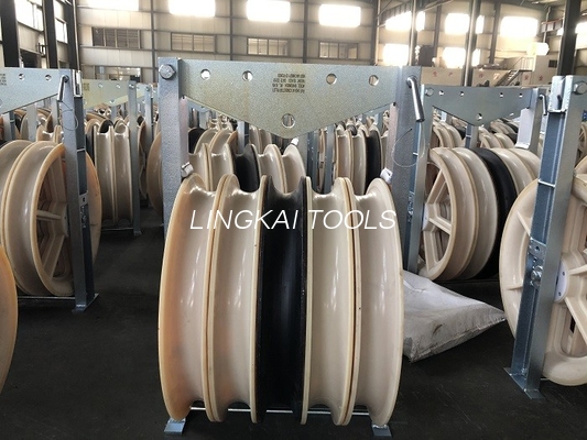 Linea di legatura di nylon di Pulley For Transmission del conduttore impacchettata pulegge di 40KN MC